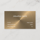 ブラシをかけられた金ゴールド 名刺 (裏面)