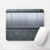 ブラシをかけられた金属のダイヤモンドのプレートのテンプレート マウスパッド (マウス)