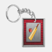 ブラシをかけられた金属の一見のコオロギ キーホルダー (正面左)