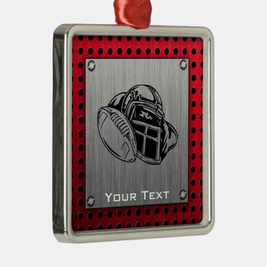 ブラシをかけられた金属の一見のフットボール メタルオーナメント (右)