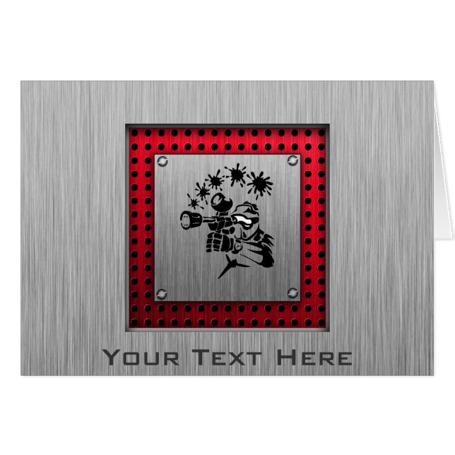 ブラシをかけられた金属の一見のペイントボール (正面横)