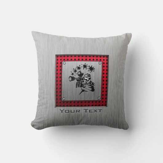 ブラシをかけられた金属の一見のペイントボール クッション (正面)