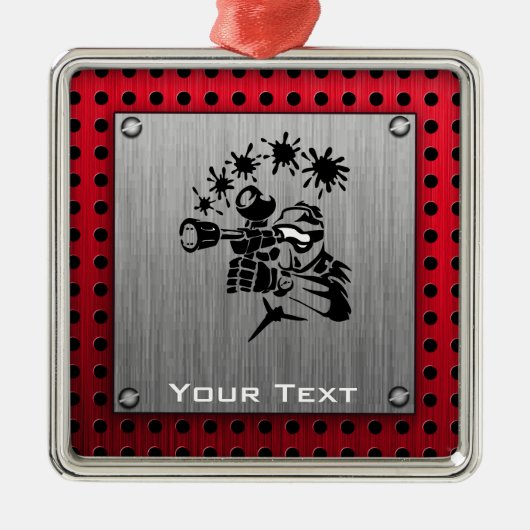 ブラシをかけられた金属の一見のペイントボール メタルオーナメント (正面)