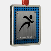 ブラシをかけられた金属の一見のランニング メタルオーナメント (右)