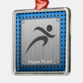 ブラシをかけられた金属の一見のランニング メタルオーナメント (左)