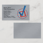 ブラシをかけられた金属の一見の専門の投票|政治家 名刺 (正面/裏面)