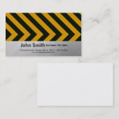 ブラシをかけられた金属の危険のストライプのな名刺 名刺 (正面/裏面)