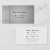 ブラシをかけられた金属の名刺 名刺 (正面/裏面)