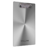 ブラシをかけられた金属の名前入りな名前 クリップボード (右)