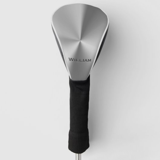 ブラシをかけられた金属の名前入りな名前 ゴルフヘッドカバー (正面)