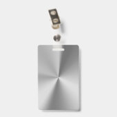 ブラシをかけられた金属の名前入りな名前 バッジ (Back with Clip)