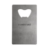 ブラシをかけられた金属の質 クレジットカード栓抜き (正面)