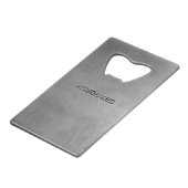 ブラシをかけられた金属の質 クレジットカード栓抜き (正面アングル)