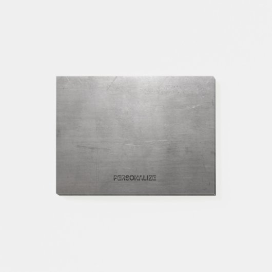 ブラシをかけられた金属の質 ポストイット (正面)