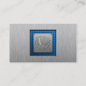 ブラシをかけられた金属一見のアコーディオン 名刺 (裏面)