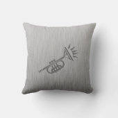 ブラシをかけられた金属一見のトランペット クッション (裏面)