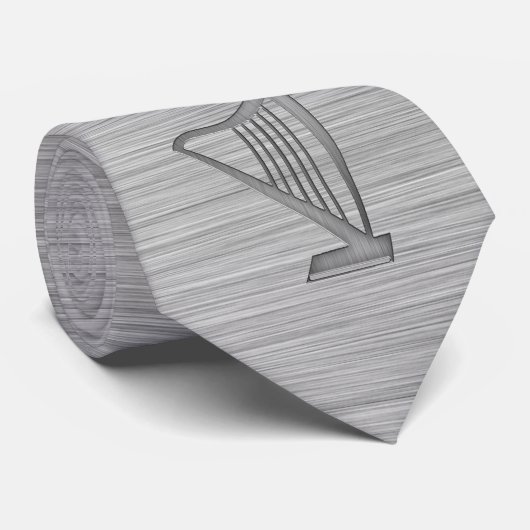 ブラシをかけられた金属一見のハープ ネクタイ (ロール)