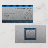 ブラシをかけられた金属一見のバレーボール 名刺 (正面/裏面)