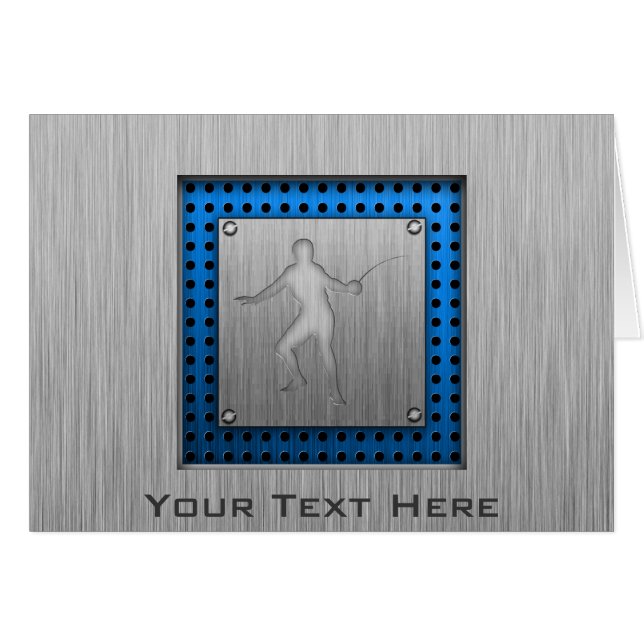 ブラシをかけられた金属一見のフェンシング (正面横)