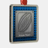 ブラシをかけられた金属一見のラグビー メタルオーナメント (右)