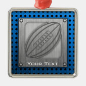 ブラシをかけられた金属一見のラグビー メタルオーナメント (正面)