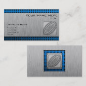 ブラシをかけられた金属一見のラグビー 名刺 (正面/裏面)