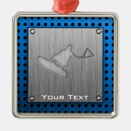 ブラシをかけられた金属一見のWakeboarder メタルオーナメント (正面)