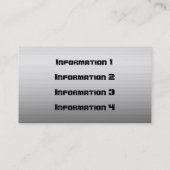 ブラシをかけられた金属板の名刺 名刺 (裏面)