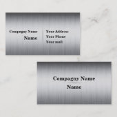 ブラシをかけられた金属 名刺 (正面/裏面)