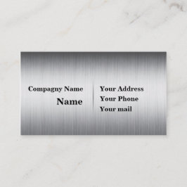 ブラシをかけられた金属 名刺