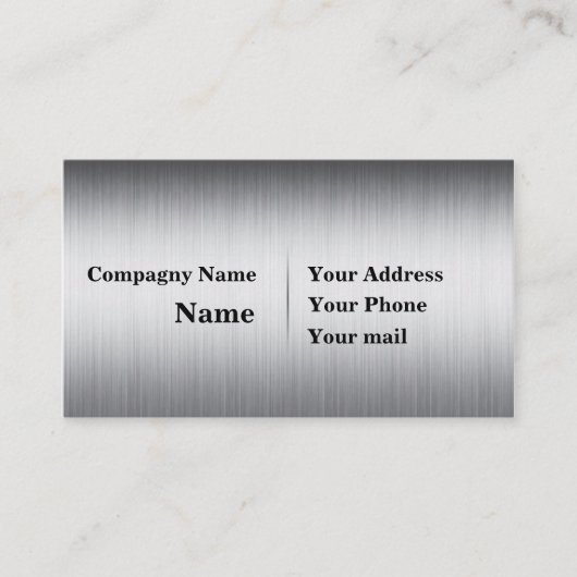 ブラシをかけられた金属 名刺 (正面)