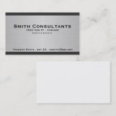 ブラシをかけられた銀製の金属および黒いボーダー 名刺 (正面/裏面)