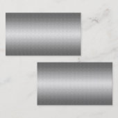 ブラシをかけられた銀製の金属の一見の名刺 名刺 (正面/裏面)