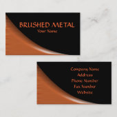 ブラシをかけられた銅の名刺 名刺 (正面/裏面)