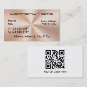 ブラシをかけられた銅の金属の名刺 名刺 (正面/裏面)