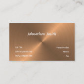 ブラシをかけられた銅 名刺 (裏面)