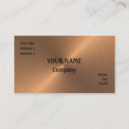 ブラシをかけられた銅 名刺