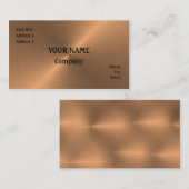 ブラシをかけられた銅 名刺 (正面/裏面)