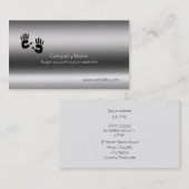 ブラシをかけられた鋼鉄効果の手の救済 名刺 (正面/裏面)