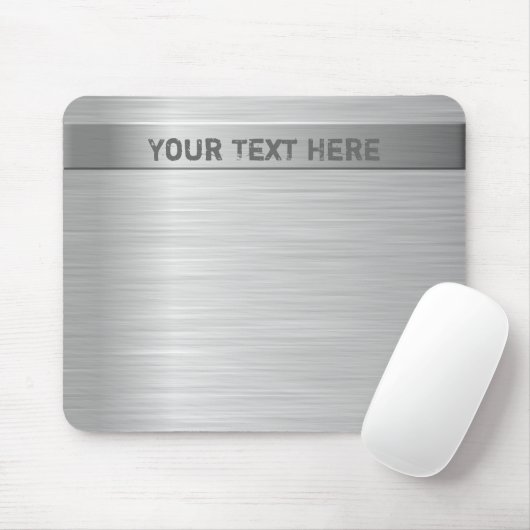 ブラシをかけられた鋼鉄効果 マウスパッド (マウス)