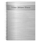 ブラシをかけられた鋼鉄効果-メモ帳 ノートブック (正面)