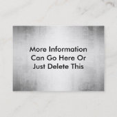 ブラシをかけられた鋼鉄金属の名刺 名刺 (裏面)