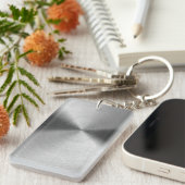 ブラシをかけられた鋼鉄 キーホルダー (正面右)