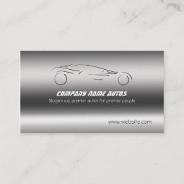 ブラシをかけられた鋼鉄- Sportscarの自動車 名刺