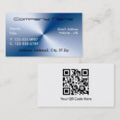 ブラシをかけられた青い金属の名刺 名刺 (正面/裏面)