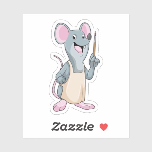 ブラシを使用したペイ絵を描ントとしてマウス シール (シート)