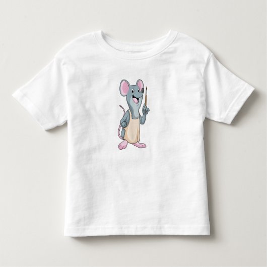 ブラシを使用したペイ絵を描ントとしてマウス トドラーTシャツ (正面)