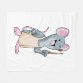 ブラシを使用したペイ絵を描ントとしてマウス フリースブランケット (正面(横))