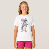 ブラシを使用したペイ絵を描ントとしてマウス Tシャツ (正面フル)