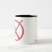 ブラシを浸すためのこのマグない ツートーンマグカップ (中央)